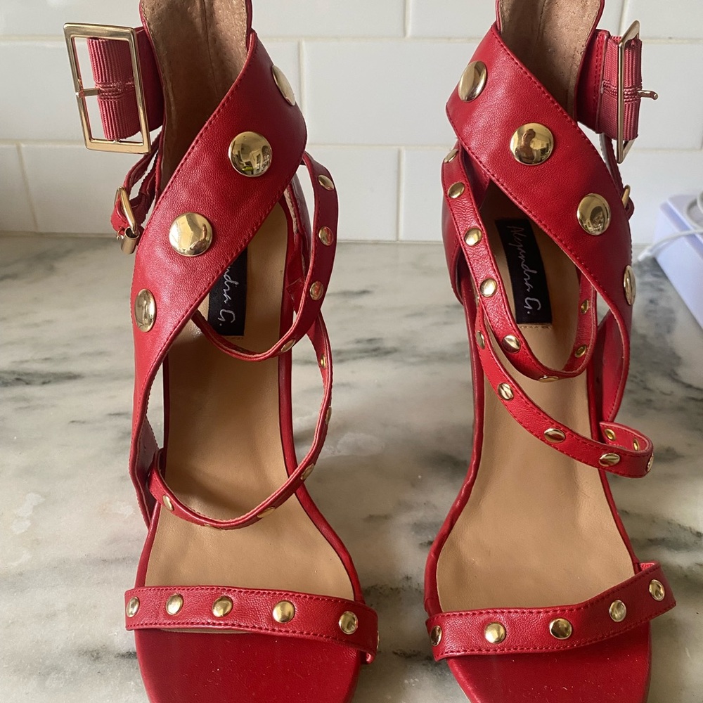 Red high heels, 6 inch heel